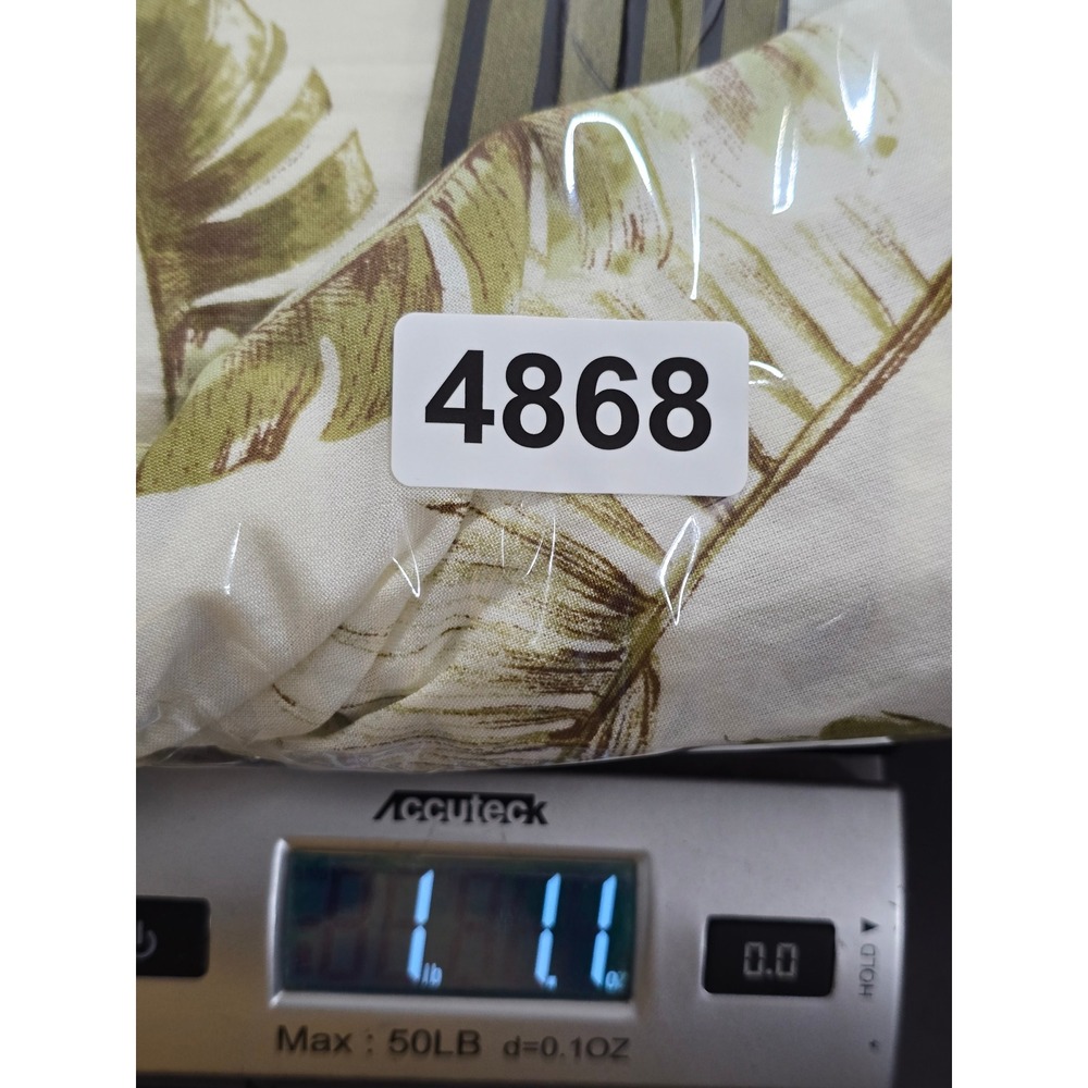 By The River Tropical Palm Print Tiered Midi Dress Olive Green Cream Medium - Picture 13 of 13